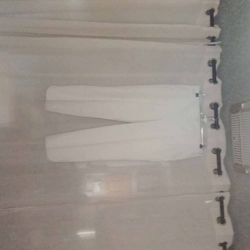 Talbots straight leg off white crop pants  size 10